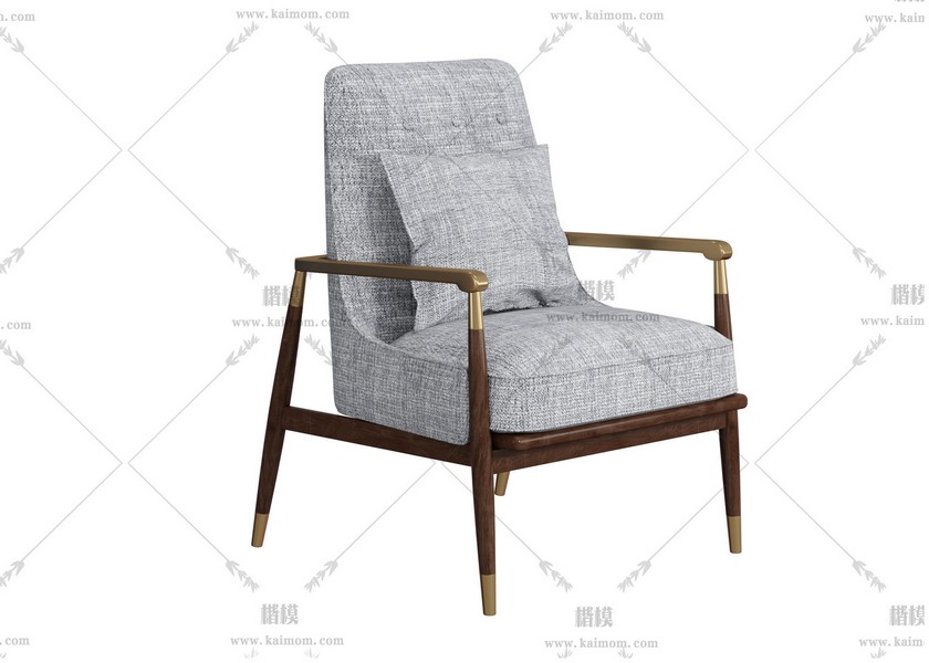 单人沙发，酷家乐直传，Max通用-1