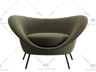 单人沙发，酷家乐直传，Max通用-1