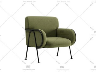 单人沙发，酷家乐直传，Max通用-1
