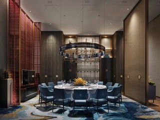 3D餐厅包厢模型下载-1