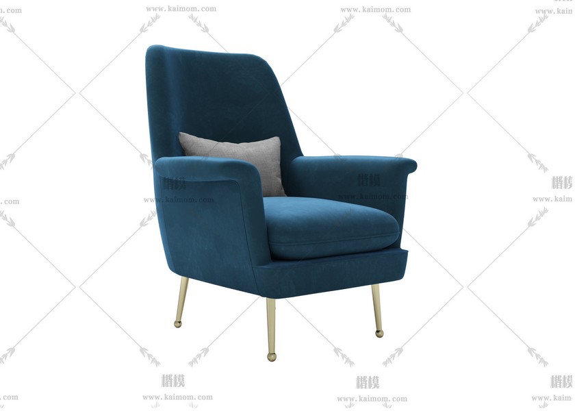 单人沙发，酷家乐直传，Max通用-1