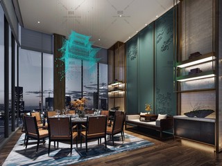 3D餐厅包厢模型下载-1