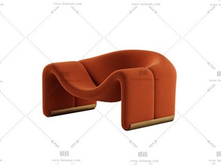 休闲椅模型，酷家乐直传，max文件通用-1