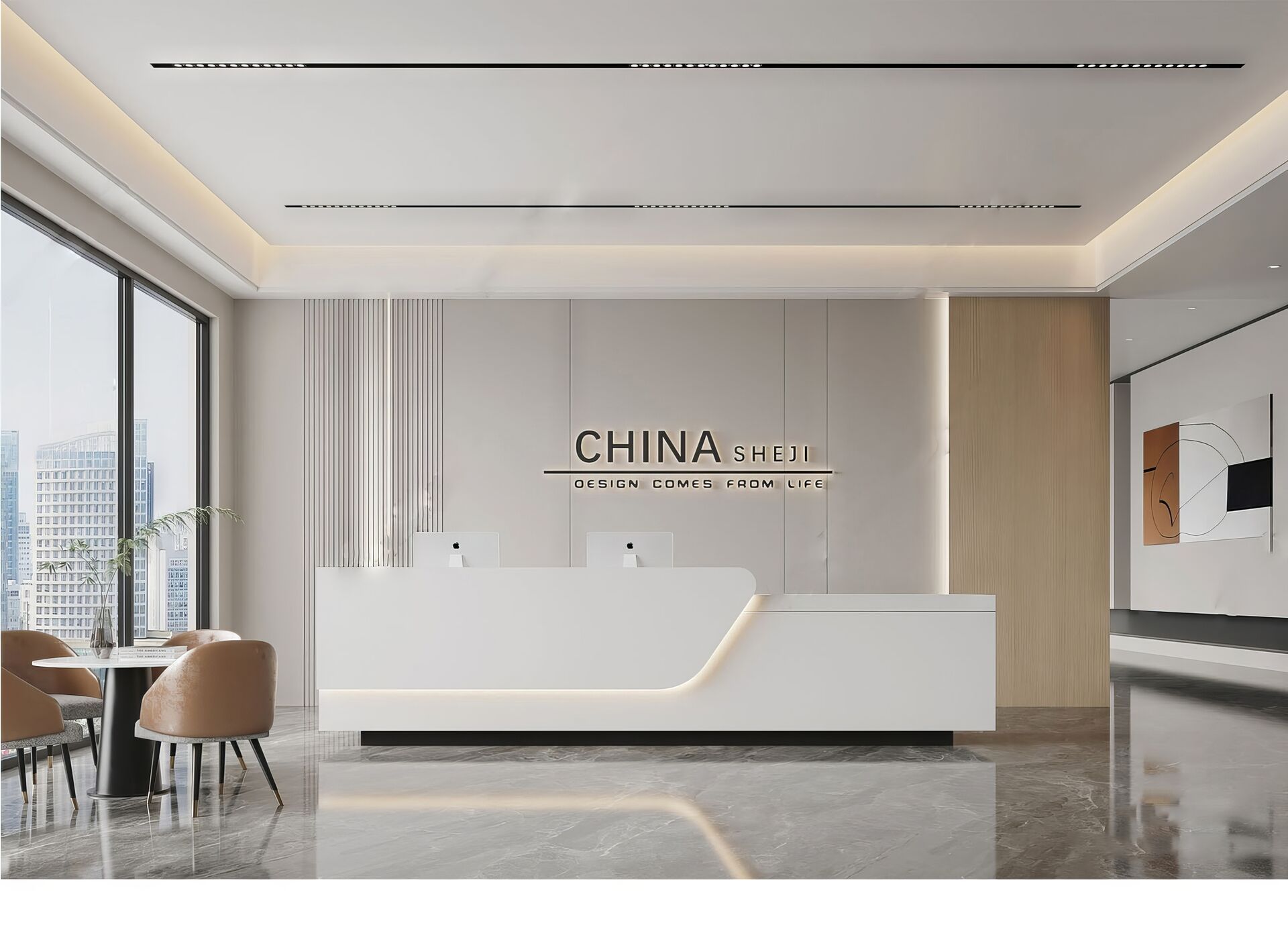 办公区SU模型下载-1