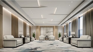 公司接待空间SU模型下载-1