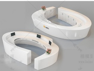 公司前台空间SU模型下载-1