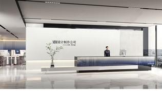 公司前台空间SU模型下载-1