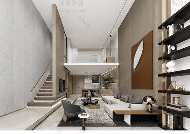 LOFT公寓SU模型下载-1