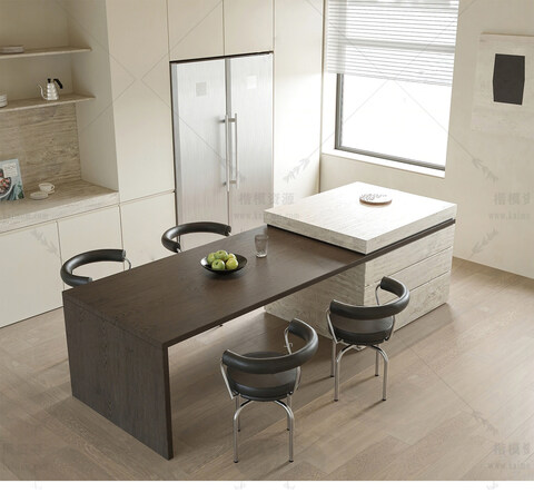 厨房中岛台SU模型下载-1