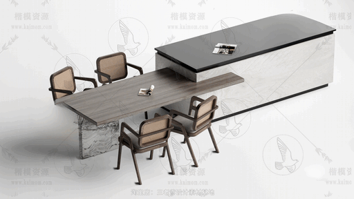 厨房中岛台SU模型下载-1