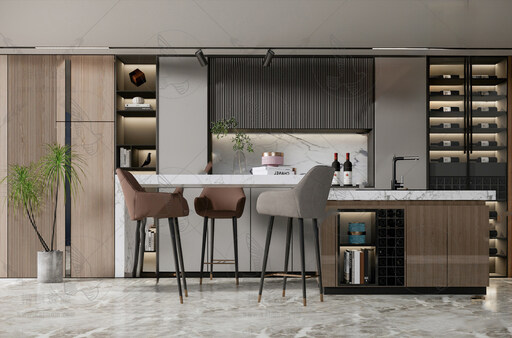 SU中岛台模型下载-1