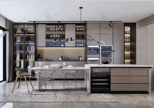 SU中岛台模型下载-1