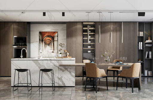 SU中岛台模型下载-1