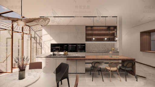 SU中岛台模型下载-1