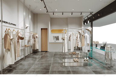 服装店SU模型下载-2