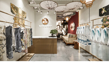 服装店SU模型下载-1