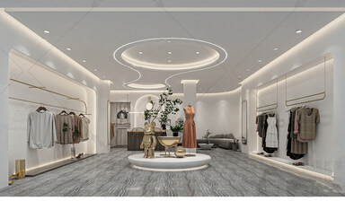 服装店SU模型下载-1