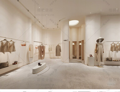 服装店SU模型下载-1