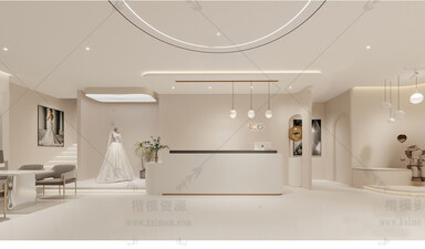 婚纱摄影店SU模型下载-1