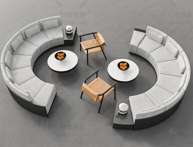 卡座SU模型下载-1