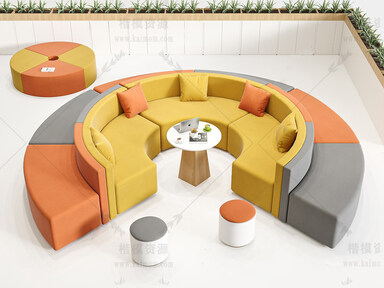 卡座SU模型下载-1