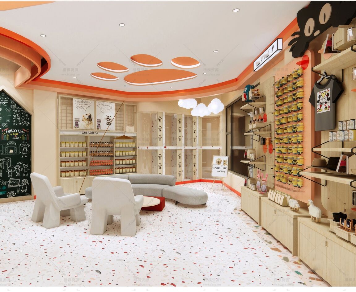 宠物店SU模型下载-1