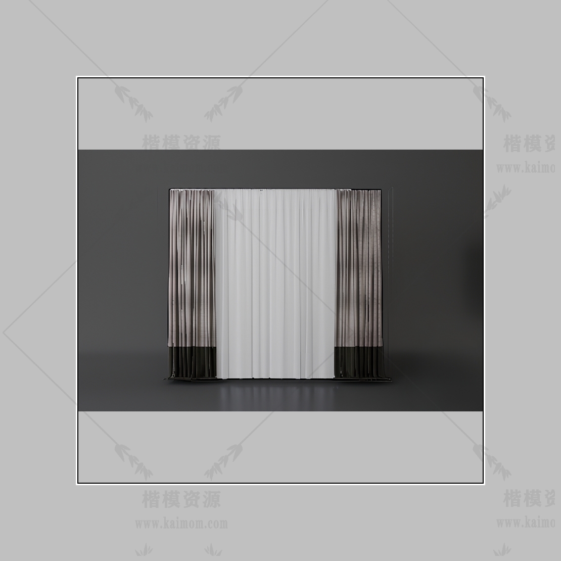 D5窗帘模型下载-1