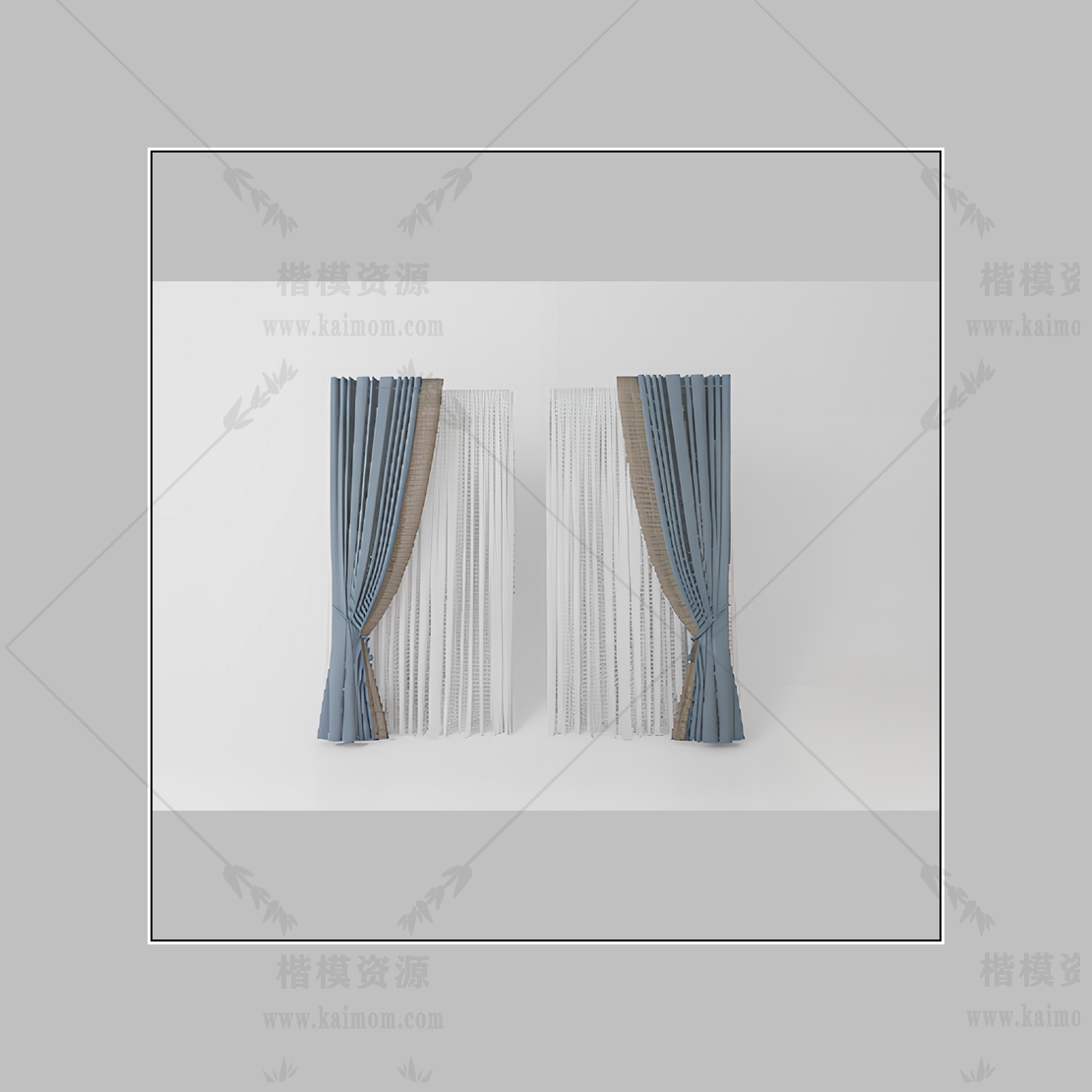 D5窗帘模型下载-1