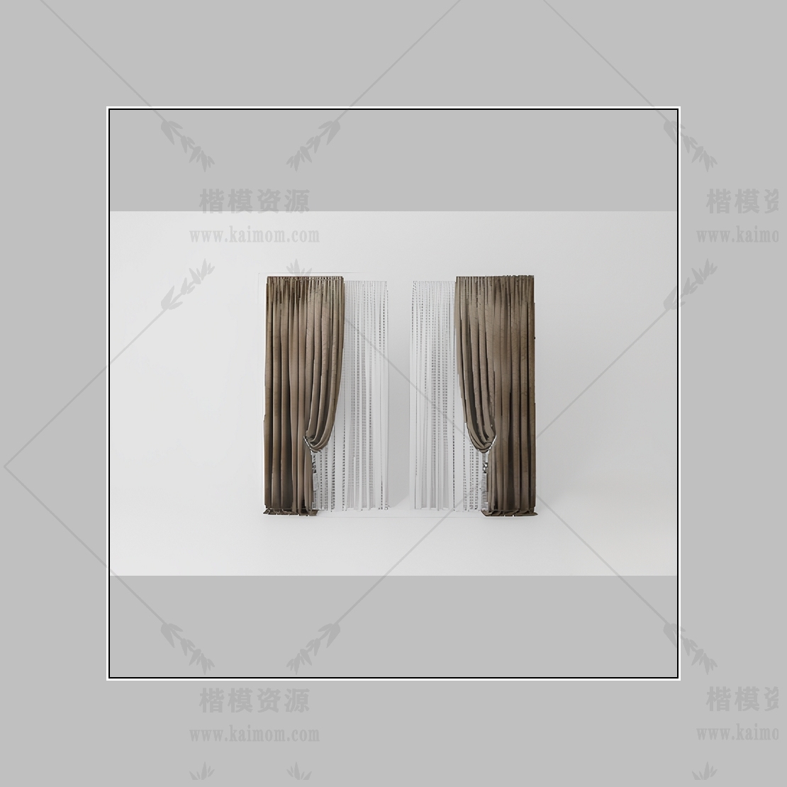 D5窗帘模型下载-1