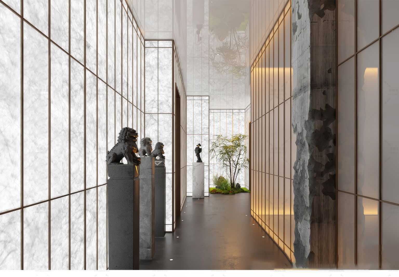 走廊SU模型下载-1