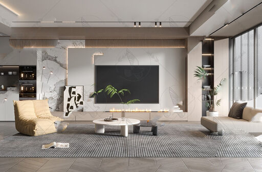 SU客餐厅模型下载-1