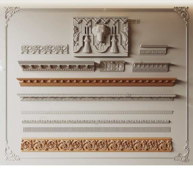 SU模型室内欧式构件下载-1