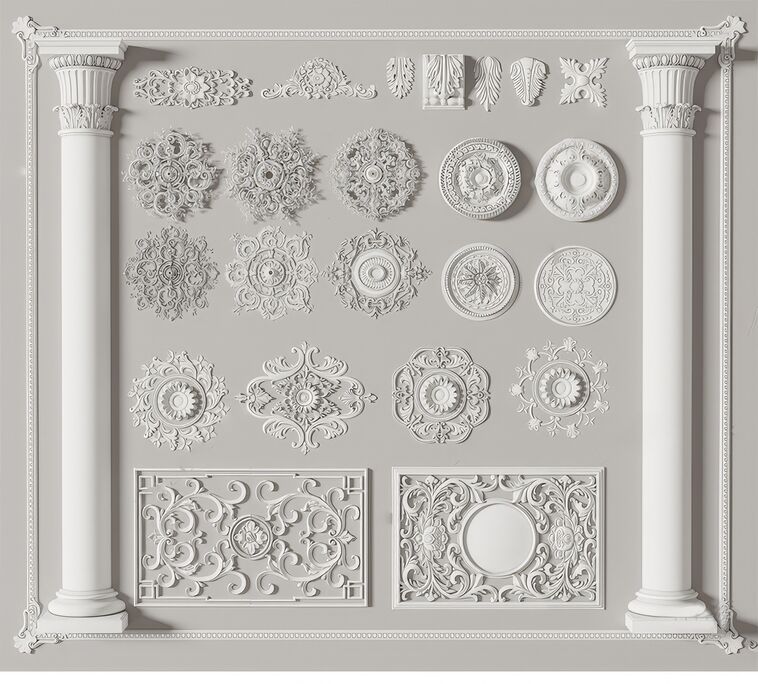 SU模型室内欧式构件下载-1