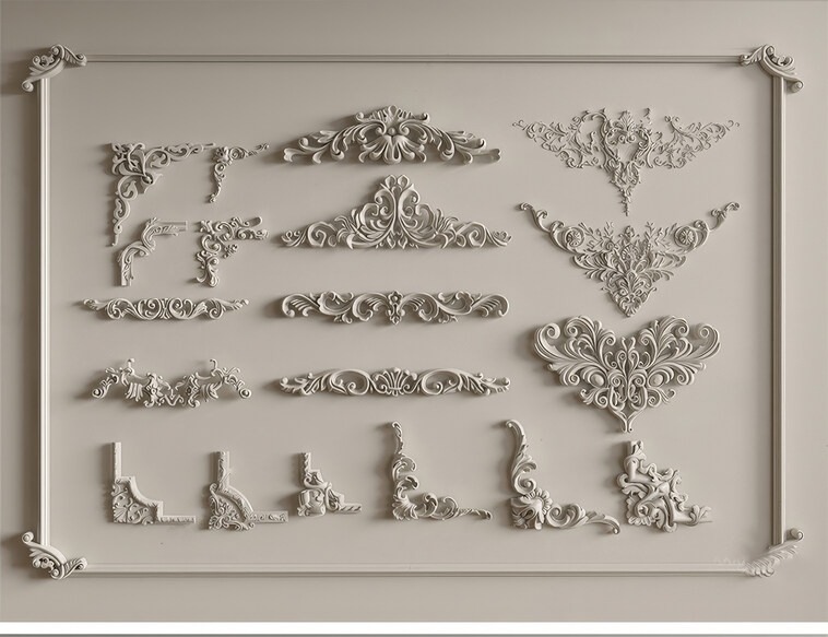 SU模型室内欧式构件下载-1