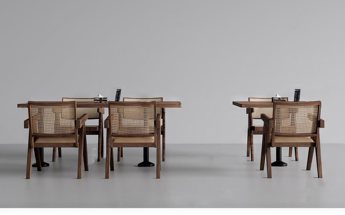 原木藤编家具SU模型下载-1