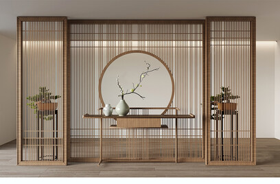 屏风SU模型下载-2