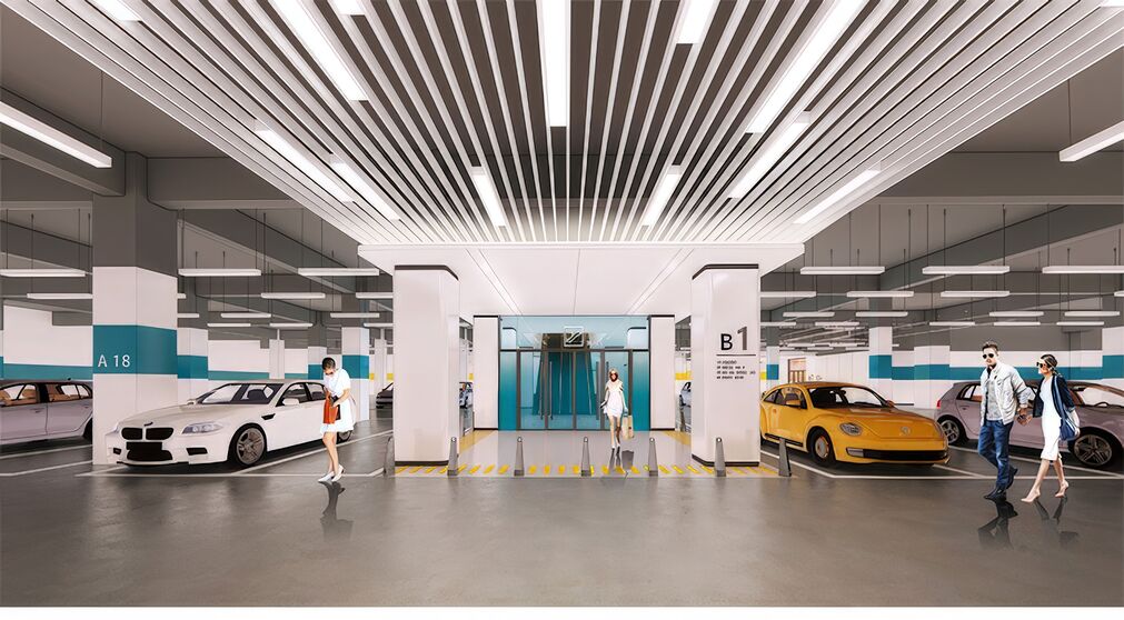 停车场SU模型下载-1