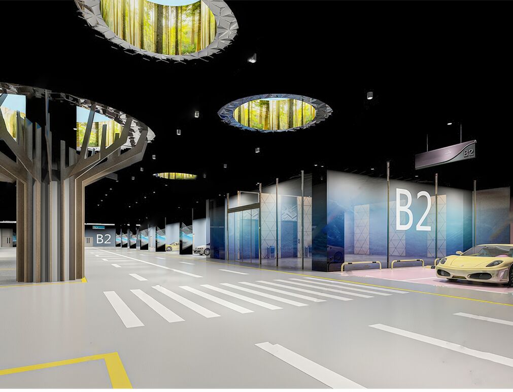 停车场SU模型下载-1