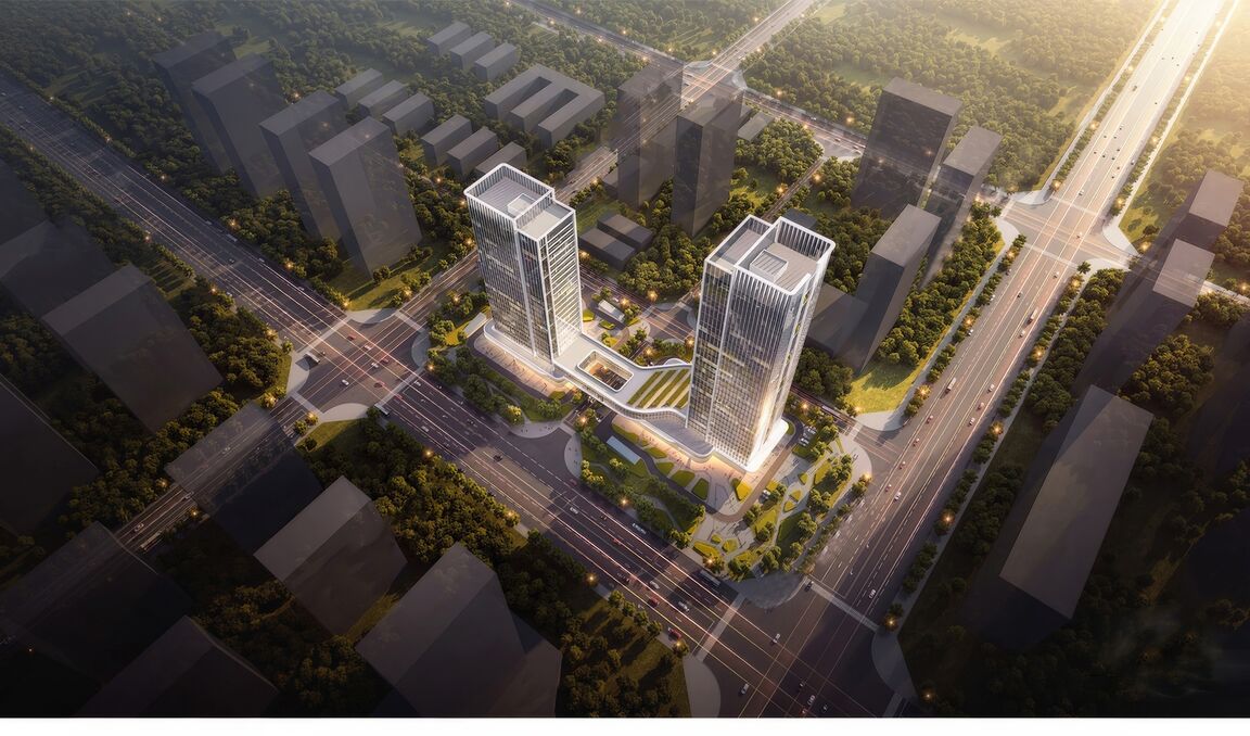 办公建筑SU模型下载-1