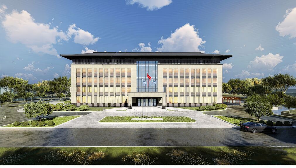 办公建筑SU模型下载-1
