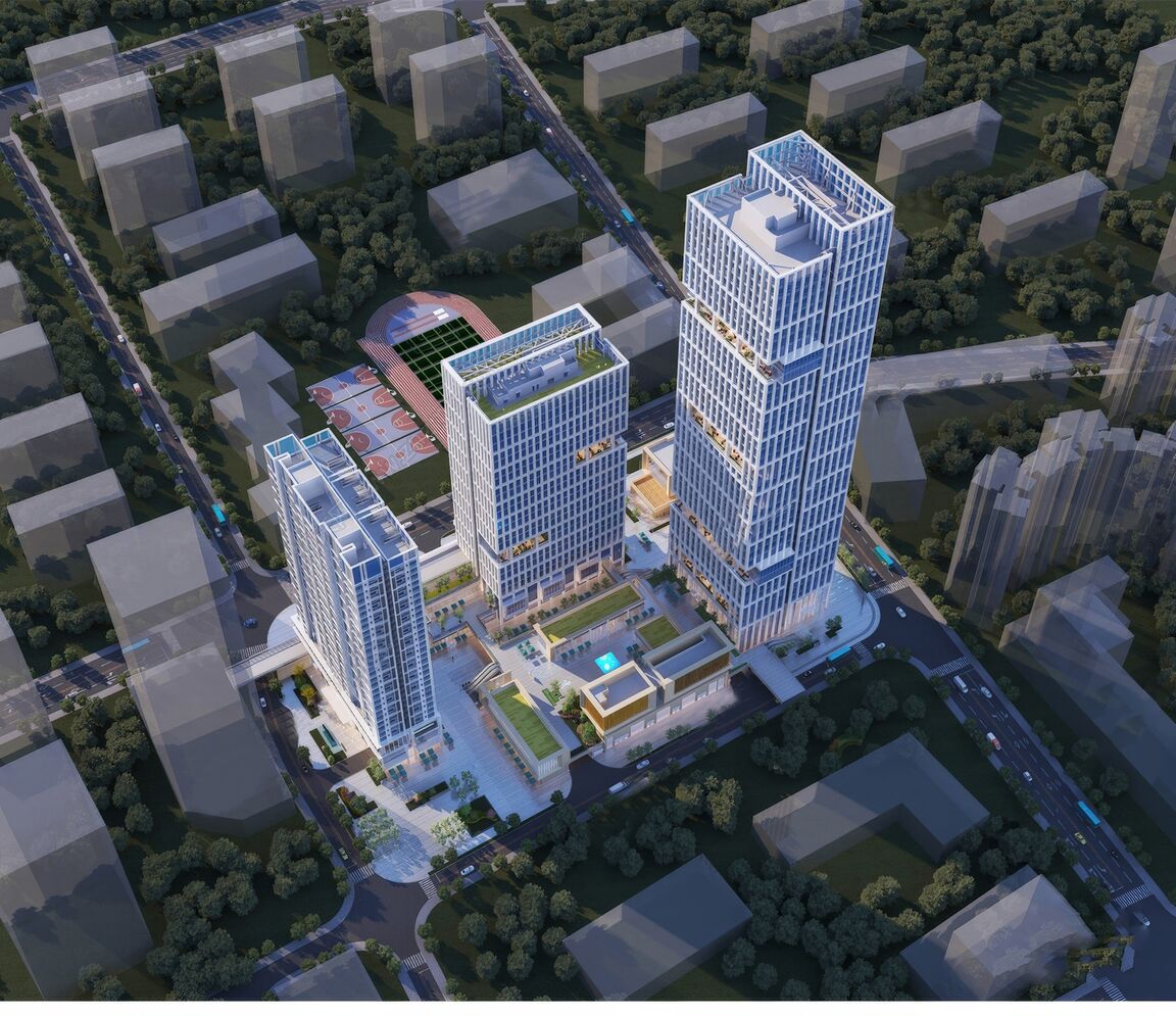 办公建筑SU模型下载-1