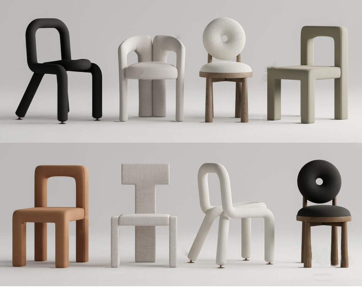 凳子椅子SU模型下载-1