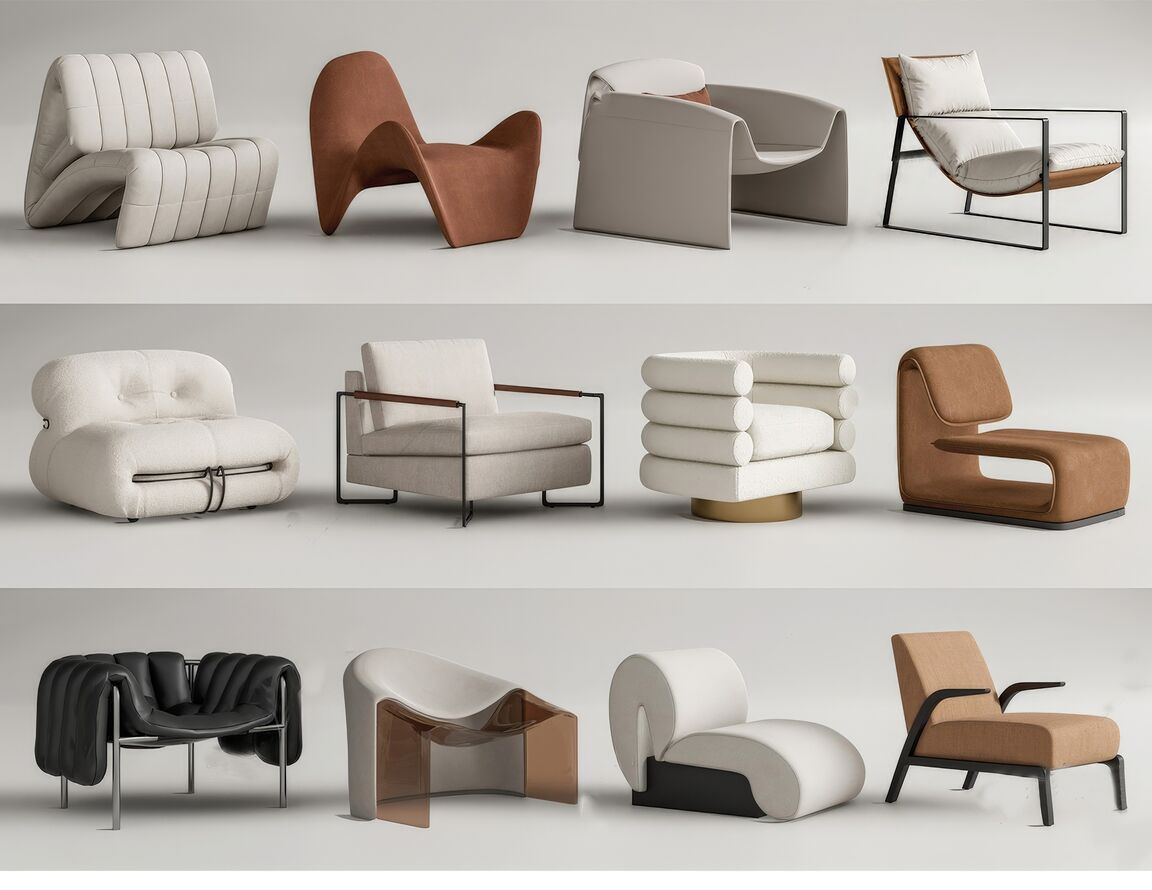 休闲椅SU模型下载-1