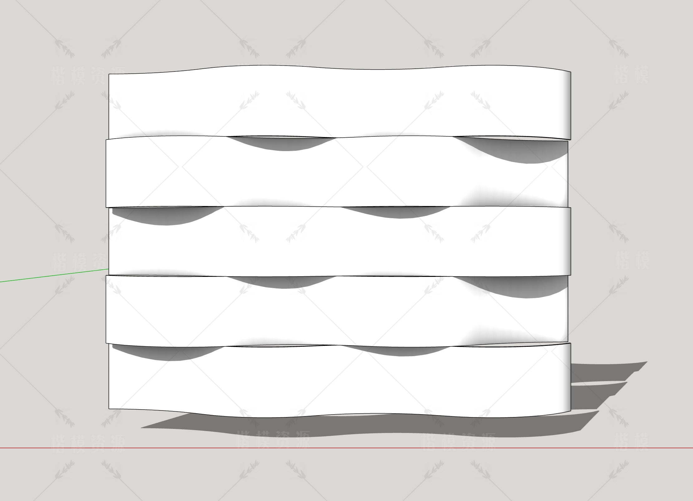 建筑表皮SU模型下载-1