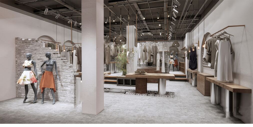 服装店SU模型下载-1