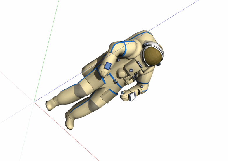 航天员SU模型下载-1