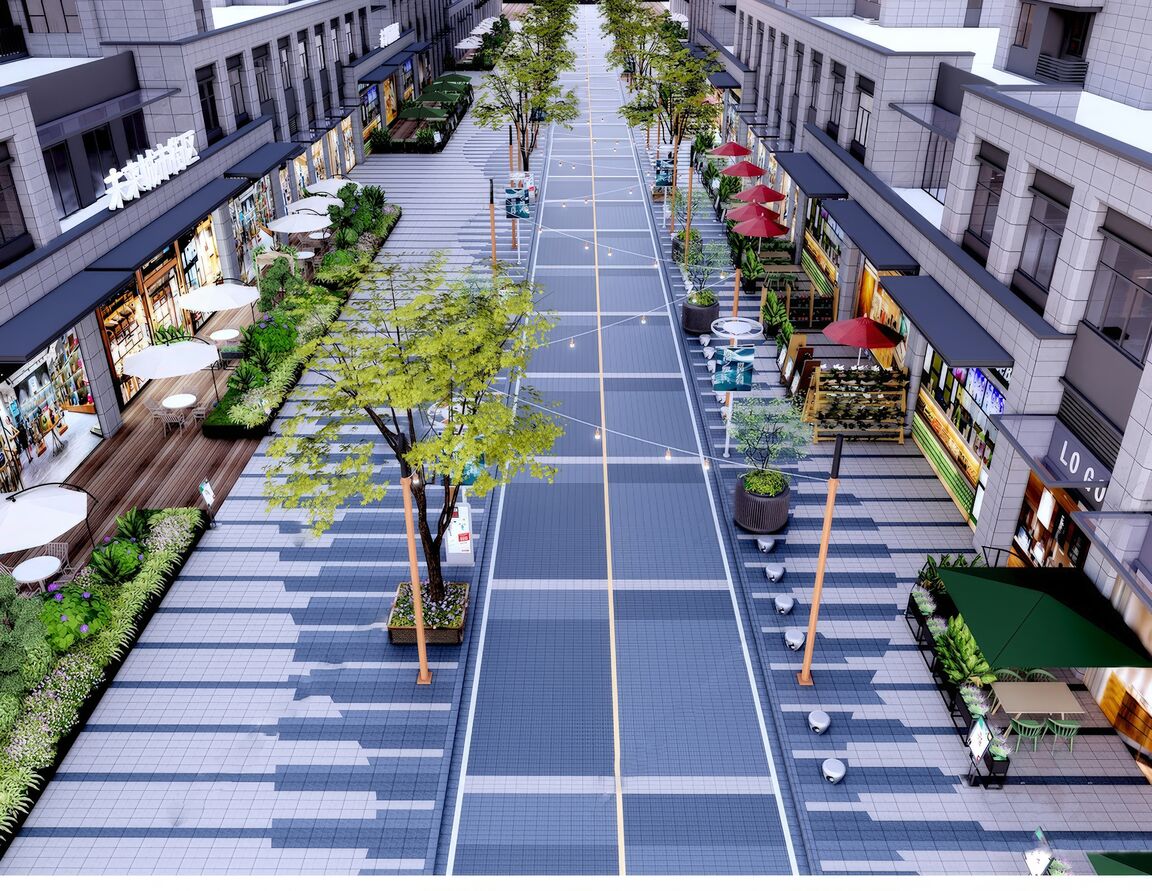 城市街道SU模型下载-1