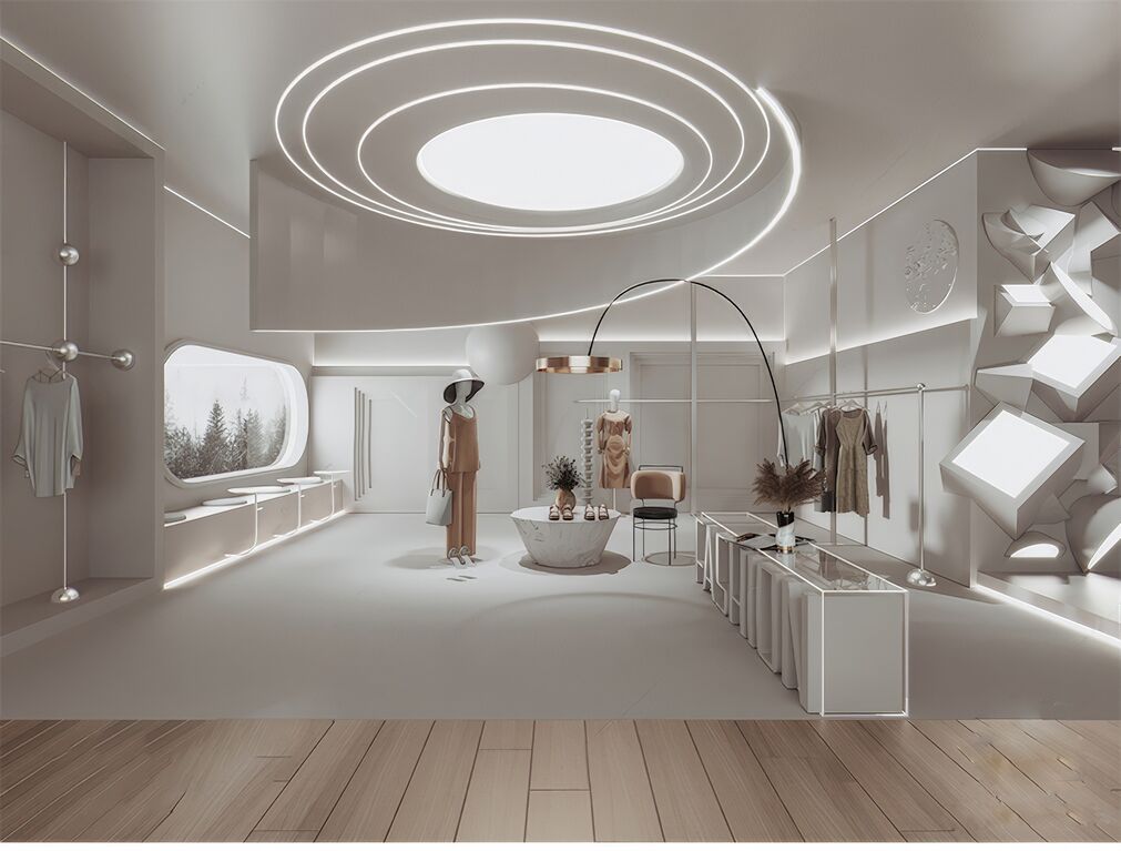 服装店SU模型下载-1