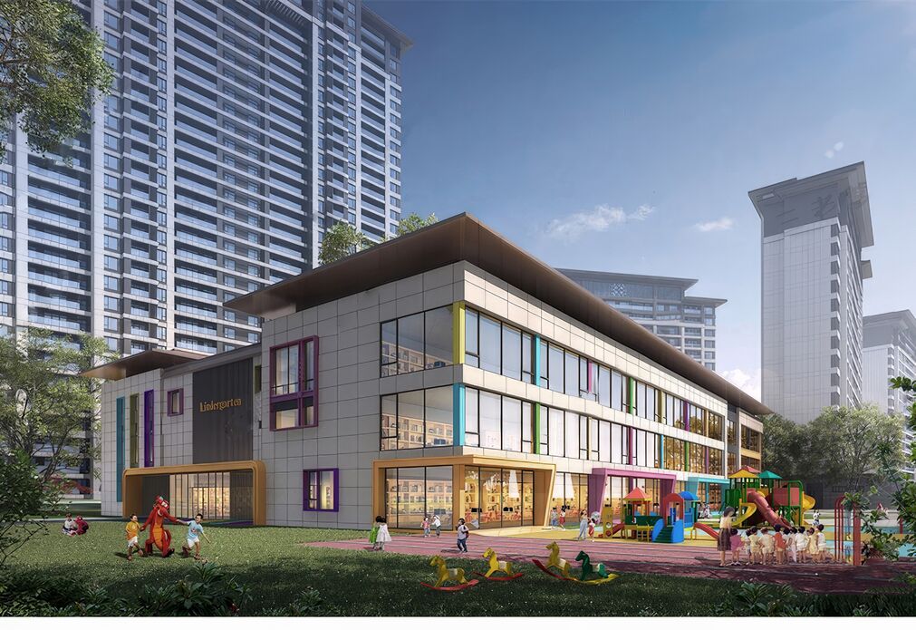 幼儿园建筑SU模型下载-1