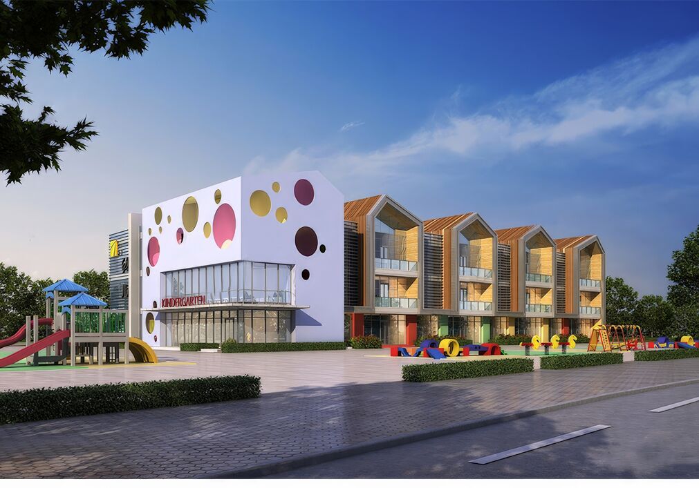 幼儿园建筑SU模型下载-3